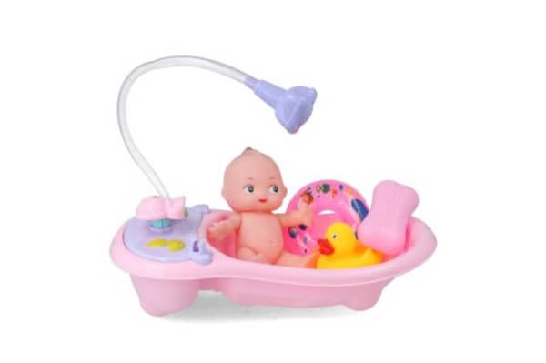 bañera + bebe + accesorios